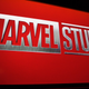 A general view of Marvel Studios' Avengers: Infinity War Screening at The Fox Theatre on April 26, 2018 in Atlanta, Georgia. It features the Marvel Studios logo on a screen and four Infinity Gauntlets in shadow below.